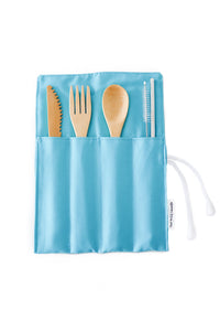 The Bamboo Utensil Wrap (Solid Colour) - Outreal